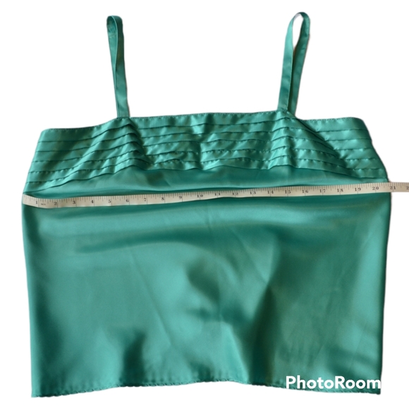 Vintage Satin Polyester Aqua Blue Camisole by Chic h.i.s. - Picture 6 of 8